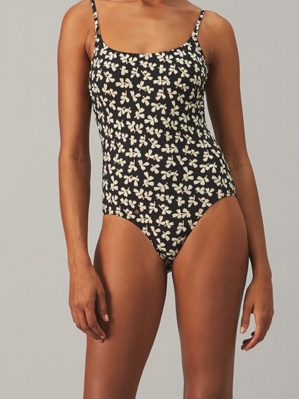 Tory Burch printed tank Black Floral Print One-Piece Swimsuit - women size M